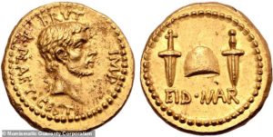 Julius Caeser gold coin known as the Eid Mar