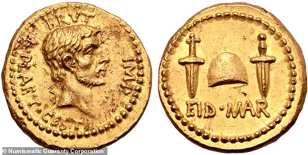 Julius Caeser gold coin known as the Eid Mar