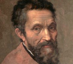 A portrait of the Renaissance master Michelangelo Buonarroti