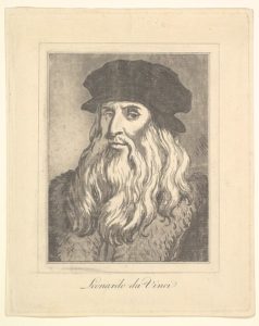 A drawing of Leonardo da Vinci