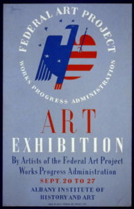 A poster for an exhibition of Federal Art Project artists at the Albany Institute of History & Art.