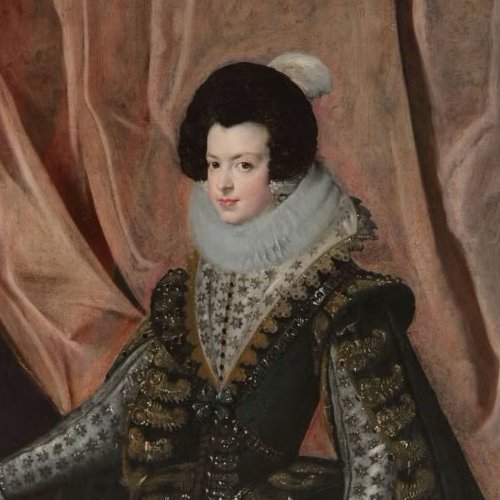 Portrait of Isabel de Borbón (detail) by Diego Velázquez