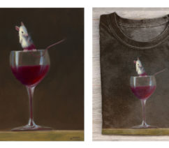 Original painting by Stuart Dunkel and unauthorized use of image by Bellenini