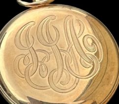 Engraved gold pocket watch belonged to John Jacob Astor