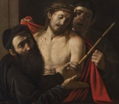 A Baroque Italian painting of Jesus wearing the crown of thorns.