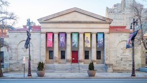 The neoclassical façade of Philadelphia's University of the Arts