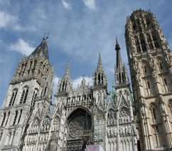 The façade of Rouen Cathedral
