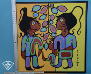 A painting in the style of Norval Morrisseau