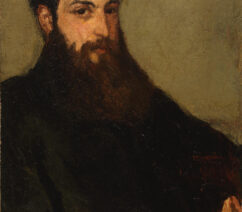 A portrait of a bearded man