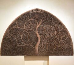 carved teakwood tracery, made by Lockwood de Forest and the Ahmedabad Wood Carving Company, India