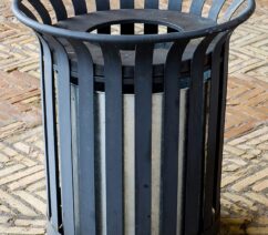 An image of a public trash bin