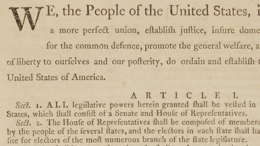 paragraph of the U.S. constitution from 1769