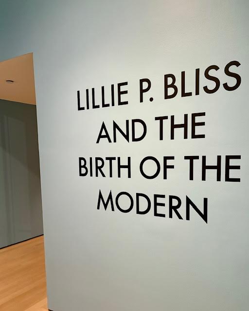 The entrance to the exhibition Lillie P. Bliss and the Birth of the Modern at the Museum of Modern Art in New York.