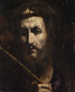 A 17th century portrait of Jesus wearing the crown of thorns.