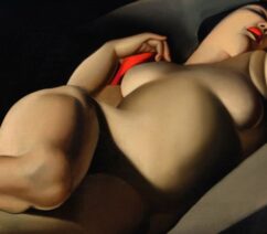 A female nude painting.