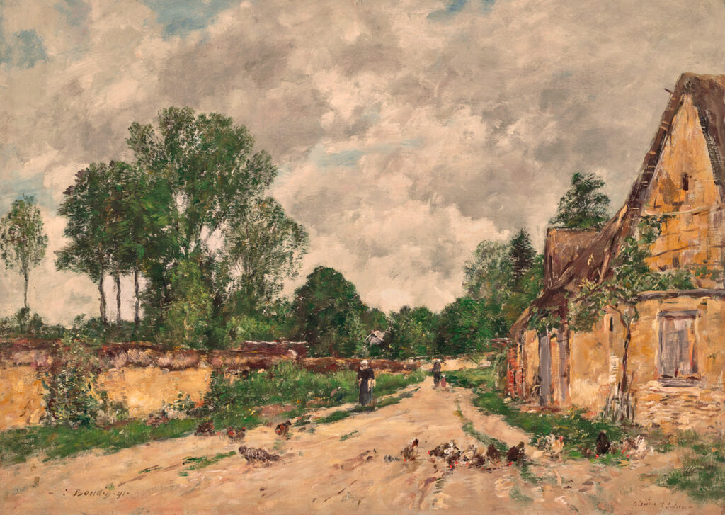 A rural landscape by Eugene Boudin
