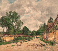 A rural landscape by Eugene Boudin