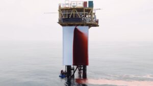Butchered by Anish Kapoor, installed by Greenpeace activists on a North Sea oil rig