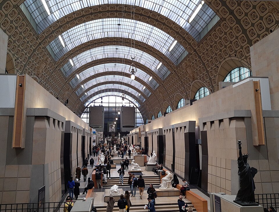 The interior of a museum's main hall.