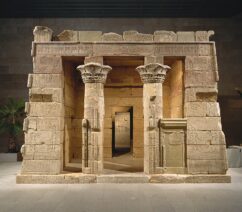 The front of a small Roman-era Egyptian temple