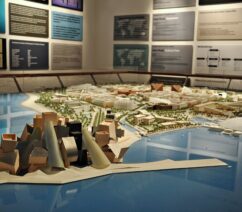 A model of the planned Guggenheim Abu Dhabi