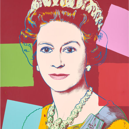 A portrait of Queen Elizabeth II by Andy Warhol