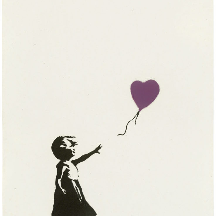 Girl With Balloon - Colour AP (purple)