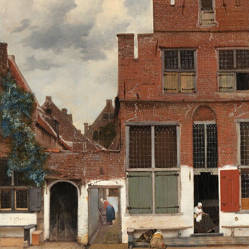 A 17th century painting of a Dutch steet.