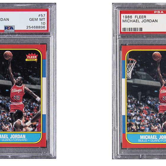 Two Michael Jordan 1986 Fleer Rooikie Cards