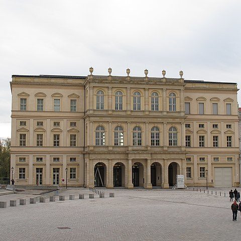 The neoclassical façade of the Museum Barberini in Potsdam