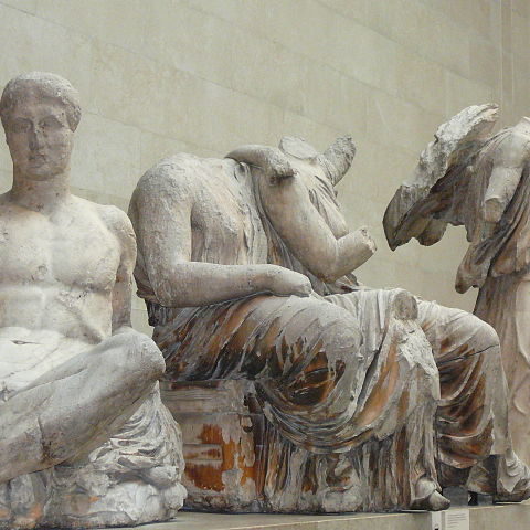 Examples of statues from the Parthenon in the British Museum's Duveen Galleries