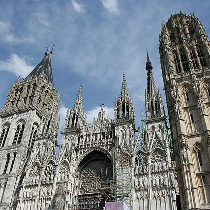 The façade of Rouen Cathedral