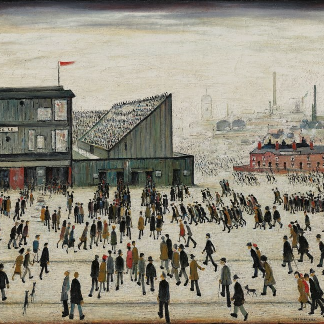 Going to the Match by Laurence Stephen Lowry, sold at Christie's London