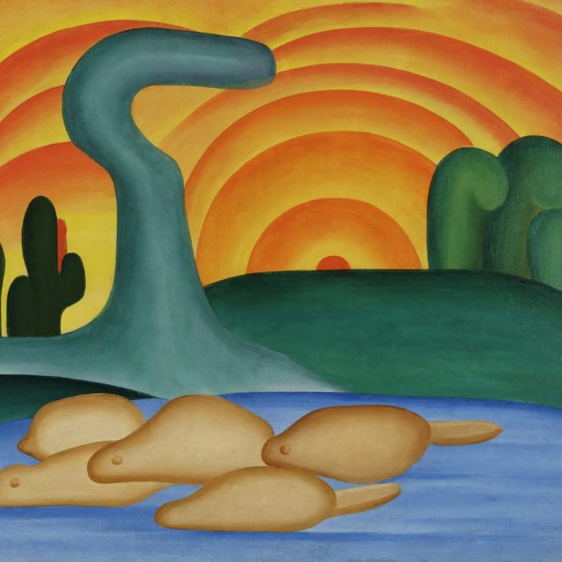 Sol Poente by the modernist Brazilian painter Tarsila do Amaral, confiscated from an alleged psychic involved in the conspiracy to defraud the collector Genevieve Boghici