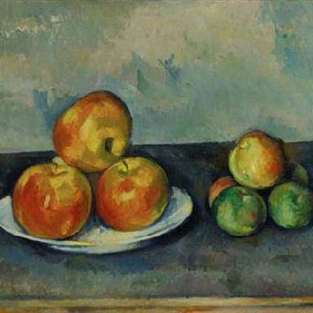 still life of fruit on a table