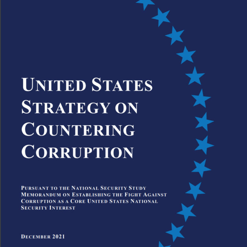 Cover for the US Strategy on Countering Corruption