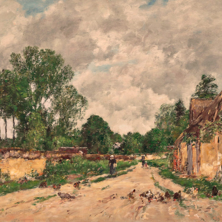 A rural landscape by Eugene Boudin