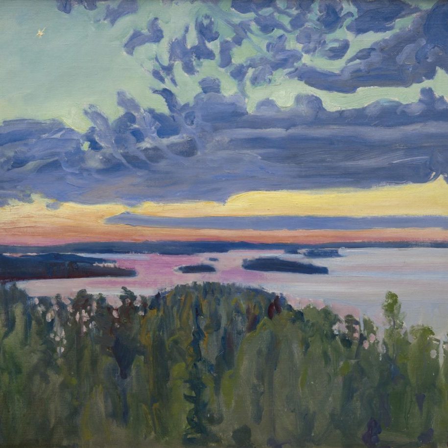 Akseli Gallen-Kallela's View over a Lake at Sunset