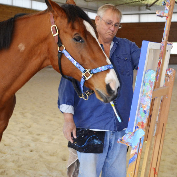 horse painting a work of art