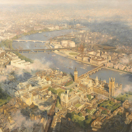 Aerial View of Westminster by David Shepherd, sold at Bonhams Knightsbridge