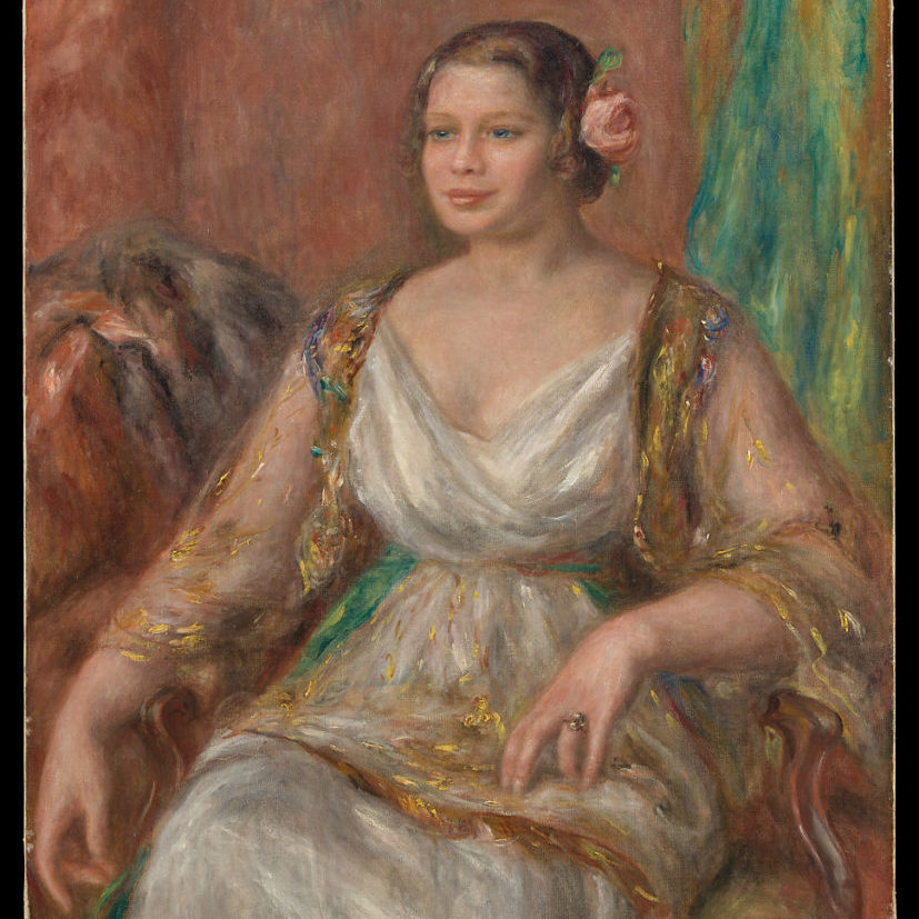 A portrait of the Austrian actress Tilla Durieux by Pierre-Auguste Renoir, sold under duress and now hanging in the Metropolitan Museum of Art in New York