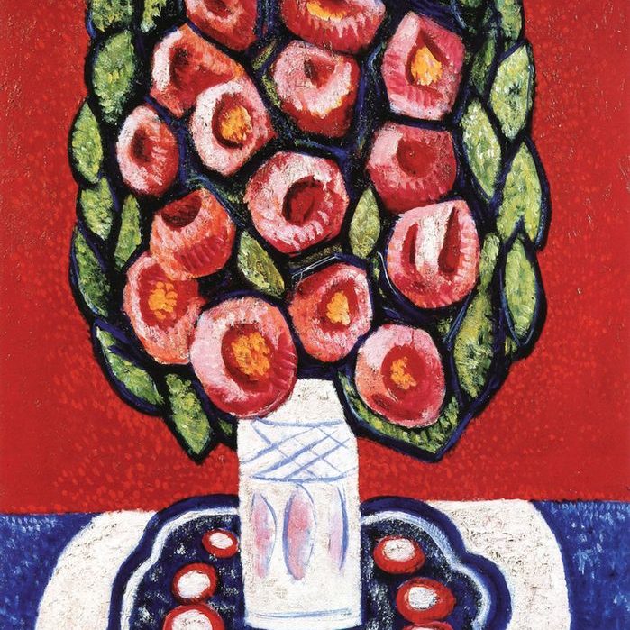 Maine Flowers or Roses from Hispania (1936-37) by Marsden Hartley