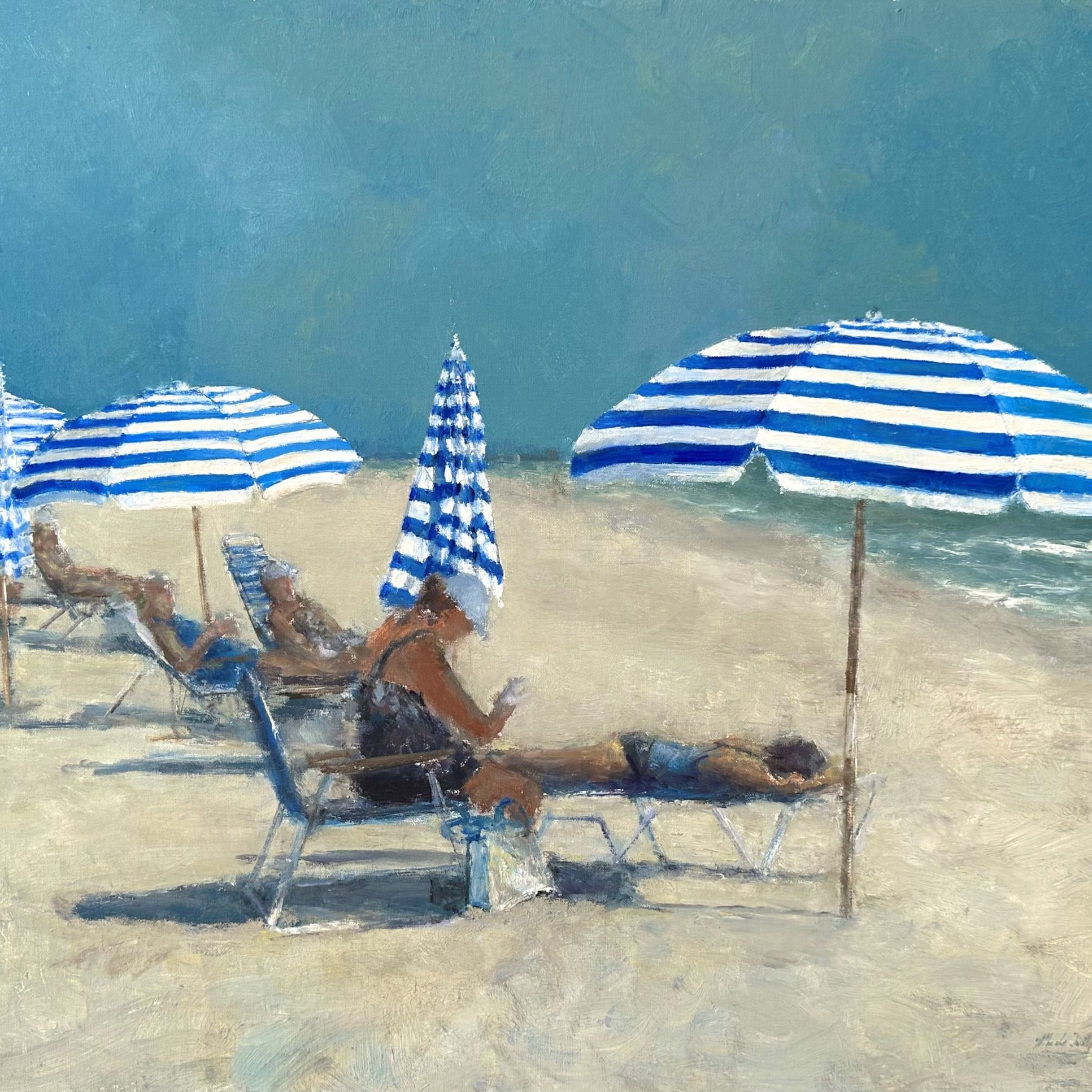 mark_daly_Striped Umbrella Beach Day