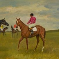 racehorses and jockeys