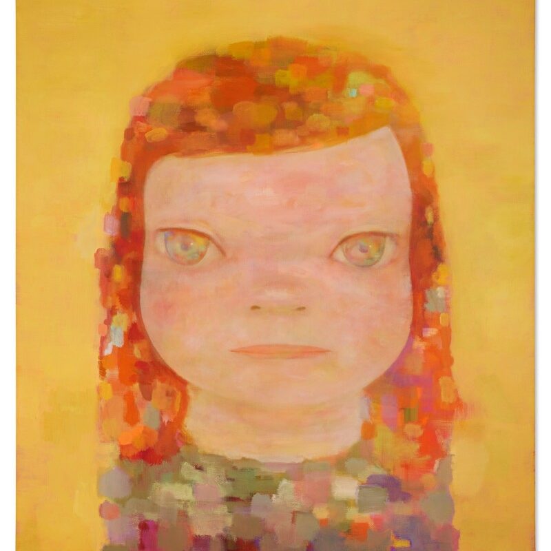 Yoshitomo Nara’s Light Haze Days / Study - portrait of a young girl in yellow and orange