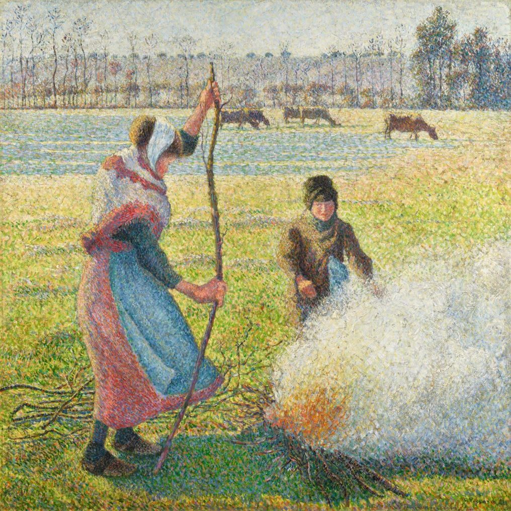 Pissarro’s Gelée blanche, jeune paysanne faisant du feu