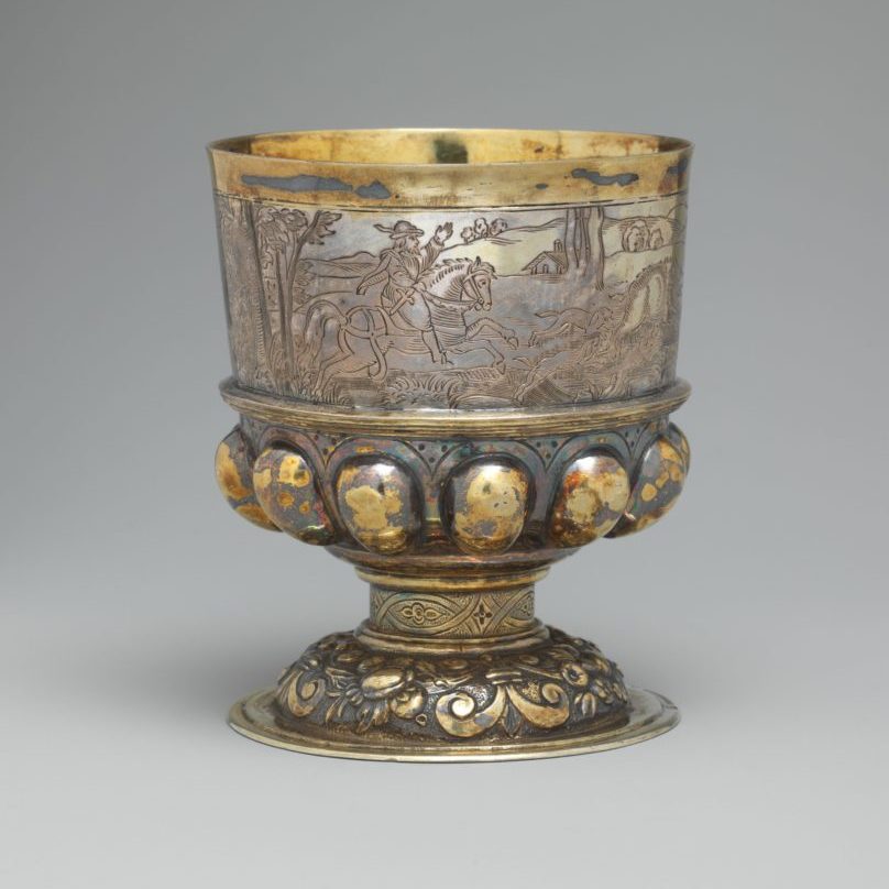 16th-century silver stem cup