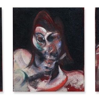 Three Studies for Portrait of Henrietta Moraes by Francis Bacon