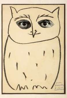 A drawing of an owlDescription automatically generated