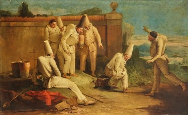 A painting of men in white uniformsDescription automatically generated